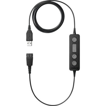 Adaptador para Auriculares Jabra Link 260 - USB (m) a Desconexión Rápida (m) - Compatible con Jabra QD - Negro - 260-09 Adaptador para Auriculares Jabra Link 260 - USB (m) a Desconexión Rápida (m) - Compatible con Jabra QD - Negro - 260-09