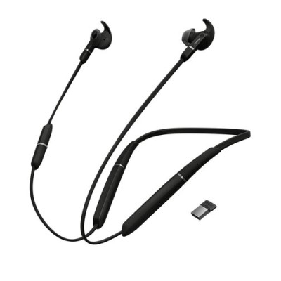 Auriculares Jabra Evolve 65e Uc - Inalámbrico - Bluetooth - USB - Micrófono - Negro - 6599-629-109