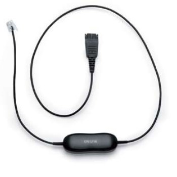 Cable para Audífonos Jabra RJ-9 a QD Macho - Compatible con Jabra GN2000, Biz 2400 - Modelo 88001-03