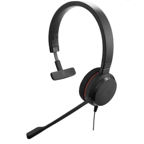 Audífono Jabra EVOLVE 20 MONO - USB Alámbrico con Micrófono - Modelo EVOLVE-20-MONO-UC