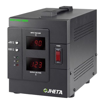 Regulador de Voltaje JHETA AVR PRO 3000 - 4 Contactos - 40Db - Pantalla LCD - 822302-00 Regulador de Voltaje JHETA AVR PRO 3000 - 4 Contactos - 40Db - Pantalla LCD - 822302-00