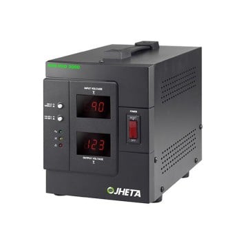Regulador de Voltaje JHETA AVR PRO 3000 - 4 Contactos - 40Db - Pantalla LCD - 822302-00