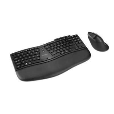 Kit Teclado y Mouse Kensington Pro Fit Ergo KM675 - Inalámbrico - Negro - K75492ES