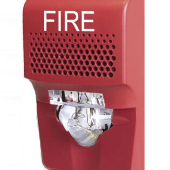 Sirena con Estrobo Kidde EG1AVRF - Para Montaje en Pared - Rojo - EG1AVRF