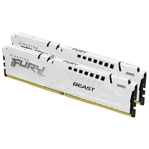Memoria RAM Kingston FURY Beast White DDR5 32GB (2x16GB) 5200MHz Modelo KF552C36BWEK2-32