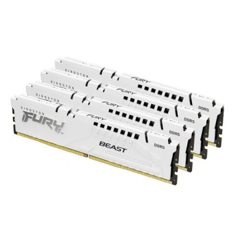Memoria RAM Kingston FURY Beast White - DDR5 - 64GB (4x 16GB) - 5600MHz - UDIMM - para PC - KF556C40BWK4-64
