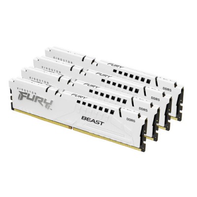 Memoria RAM Kingston FURY Beast White - DDR5 - 64GB (4x 16GB) - 5600MHz - UDIMM - para PC - KF556C40BWK4-64