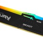 Memoria RAM Kingston FURY Beast RGB - DDR5 - 8GB - 6000MHz - UDIMM - para PC - KF560C30BBA-8