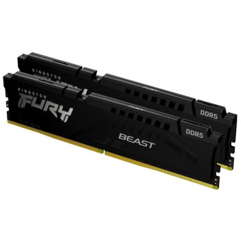 Memoria RAM Kingston FURY Beast - DDR5 - 64GB (2x32GB) - 6000MHz - DIMM - para PC - Expo - KF560C30BBEK2-64