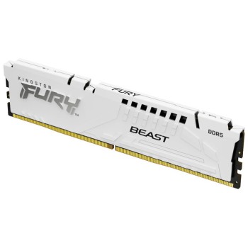 Memoria RAM Kingston FURY Beast White - DDR5 - 16GB - 6000MHz - UDIMM - Para PC - Blanco - KF560C36BWE2-16