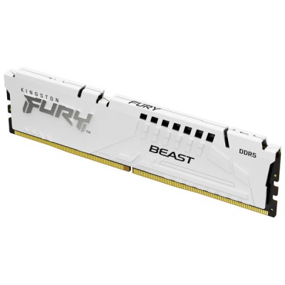 Memoria RAM Kingston FURY Beast White - DDR5 - 16GB - 6000MHz - UDIMM - Para PC - Blanco - KF560C36BWE2-16