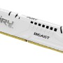 Memoria RAM Kingston FURY Beast White - DDR5 - 16GB - 6000MHz - UDIMM - Para PC - Blanco - KF560C36BWE2-16