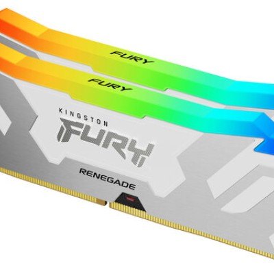 Memoria RAM Kingston FURY Renegade White RGB - DDR5 - 32GB (2x 16GB) - 6800MHz - UDIMM - para PC - KF568C36RWAK2-32