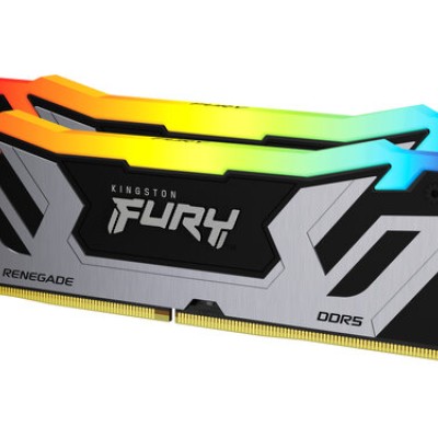 Memoria RAM Kingston FURY Renegade Silver - DDR5 - 48GB (2x24GB) - 8400MHz - UDIMM - Para PC - KF584CU40RSAK2-48