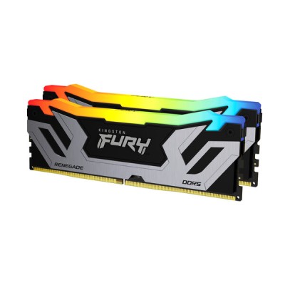 Memoria RAM Kingston FURY Renegade Silver - DDR5 - 48GB (2x24GB) - 8400MHz - UDIMM - Para PC - KF584CU40RSAK2-48