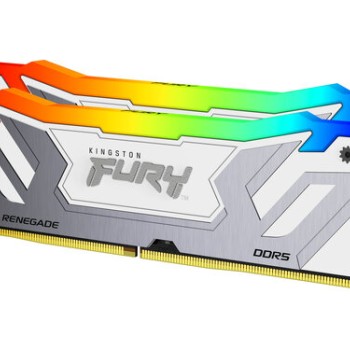 Memoria RAM Kingston FURY Renegade White RGB - DDR5 - 48GB (2x24GB) - 8400MHz - UDIMM - Para PC - KF584CU40RWAK2-48