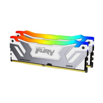 Memoria RAM Kingston FURY Renegade White RGB - DDR5 - 48GB (2x24GB) - 8400MHz - UDIMM - Para PC - KF584CU40RWAK2-48