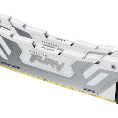 Memoria RAM Kingston FURY Renegade Silver/White - DDR5 - 48GB (2x24GB) - 8400MHz - UDIMM - Para PC - KF584CU40RWK2-48