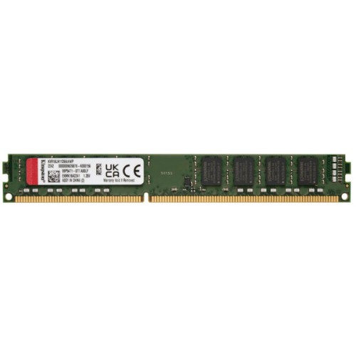 Memoria RAM Kingston ValueRAM 4GB DDR3 1600MHz Non-ECC KVR16N11D6A/4WP