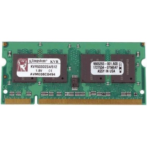 Memoria RAM Kingston para Laptop DDR2 512MB 533MHz Modelo KVR533D2S4/512