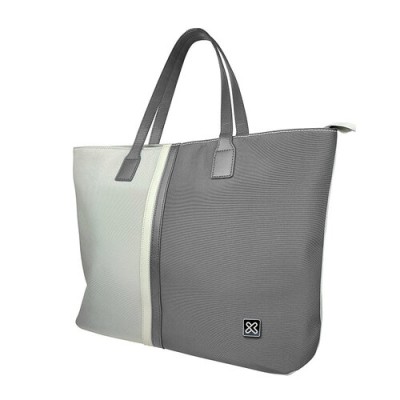 Bolso Klip Xtreme Capri - 15.6" - Gris con Blanco - KLB-461GR