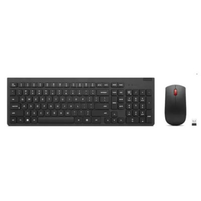 Kit de Teclado y Mouse Lenovo ESSENTIAL COMBO - Inalámbrico - USB - Negro - 4X31N50731