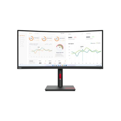Monitor Lenovo ThinkVision T34w-30 - 34" - Wide Quad HD - HDMI - DisplayPort - Curvo - 63D4GAR1LA