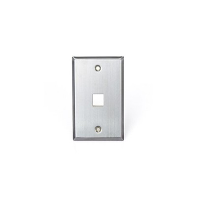 Placa de Pared LEVITON 43080-1S1 - 1 Puerto - Acero Inoxidable - 43080-1S1