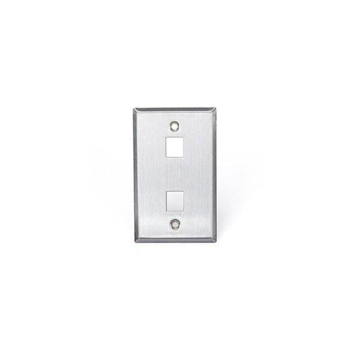 Placa de Pared LEVITON 2 Puertos Acero Inoxidable Modelo 43080-1S2
