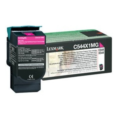 Tóner Lexmark C544X1MG - Magenta  - 4,000 Páginas - Programa de Retorno - C544X1MG