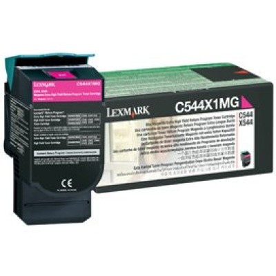 Tóner Lexmark C544X1MG - Magenta  - 4,000 Páginas - Programa de Retorno - C544X1MG