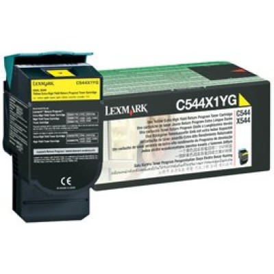 Tóner Lexmark C544X1YG - Amarillo - 4,000 Páginas - Programa Retorno - C544X1YG