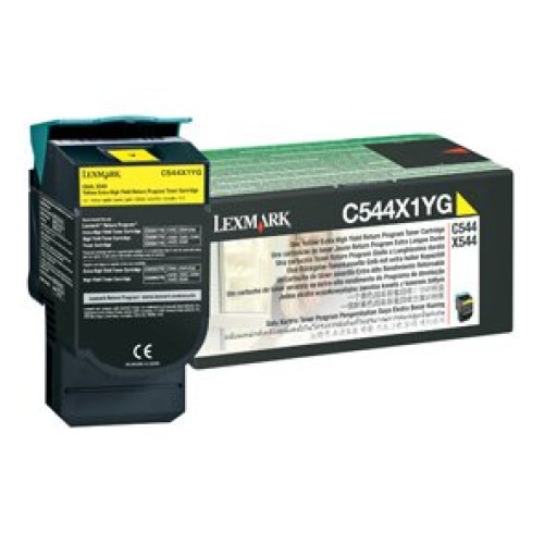 Tóner Lexmark C544X1YG Amarillo - 4,000 Páginas - Programa de Retorno