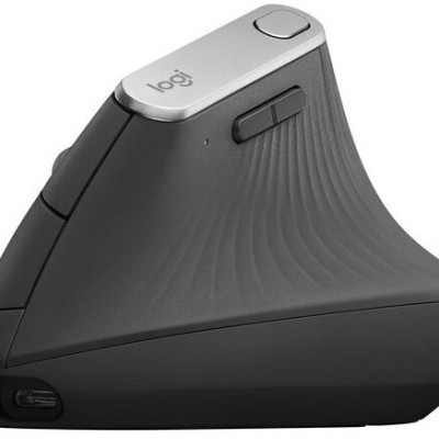 Mouse Logitech MX Vertical - Inalámbrico - Bluetooth - Grafito - 910-005449