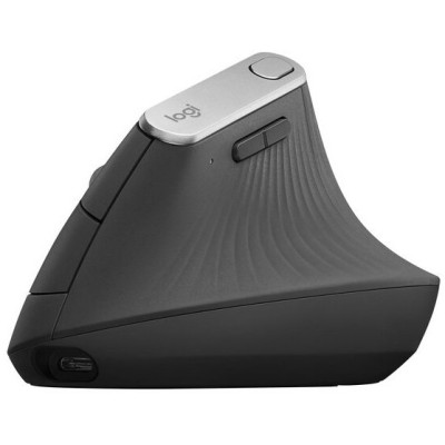 Mouse Logitech MX Vertical - Inalámbrico - Bluetooth - Grafito - 910-005449