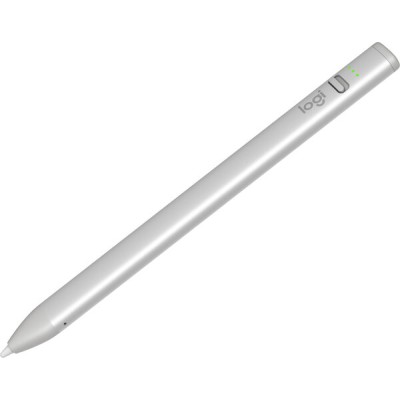 Pluma Logitech Crayon - USB-C - Plata con Blanco - 914-000070