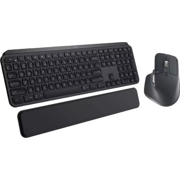 Kit Teclado y Mouse Logitech MX Keys Combo for Business Gen 2 - Teclado - Mouse - Reposamuñecas - Español - 920-010924