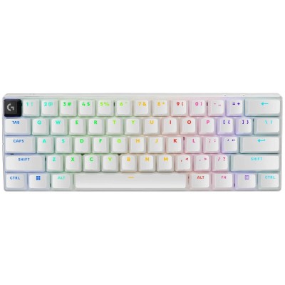Teclado Gamer Logitech PRO X 60 - Inalámbrico - RGB - Blanco - 920-011921