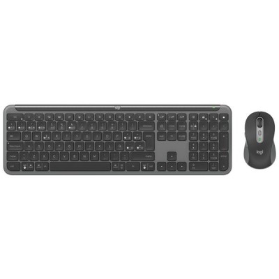 Kit de Teclado y Mouse Logitech SIGNATURE SLIM COMBO MK950 - Inalámbrico - USB - Español - Negro - 920-012473