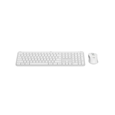 Kit de Teclado y Mouse Logitech SIGNATURE SLIM COMBO MK950 - Inalámbrico - USB - Español - Blanco - 920-012594