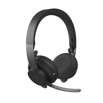 Diadema Logitech MSFT Teams Zone Wireless Plus - Inalámbrico - Bluetooth - Grafito - 981-000858
