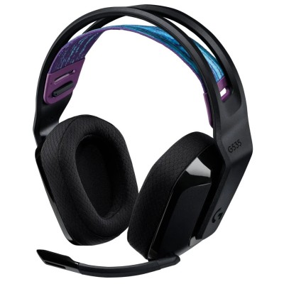 Diadema Gamer Logitech G535 Lightspeed - Inalámbrico - USB - Negro - 981-000971