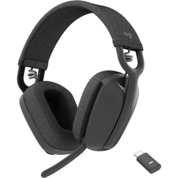 Diadema Logitech Zone Vibe Wireless - Inalámbrico - Micrófono - USB - 981-001198