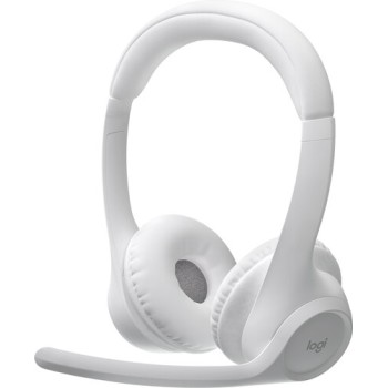 Diadema Logitech Zone 300 - Inalámbrico - Bluetooth - Micrófono - Blanco - 981-001416