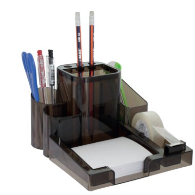 Organizador de Escritorio MAE M-740.1 - Con Despachador de Cinta - 15.9cm x 18.4cm x 11cm - Humo - M-740.1