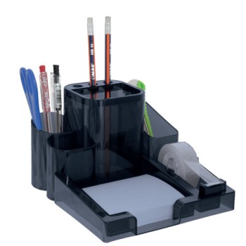Organizador MAE M-740.4 - 2 Exhibidores Transparentes - Negro - M-740.4