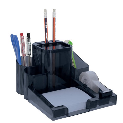 Organizador MAE M-740.4 - 2 Exhibidores Transparentes en Negro - Material Poliestireno