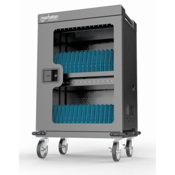 Gabinete de Carga Manhattan 102353 - 32 Puertos USB-C - 18W - Puerta de Vidrio - 102353