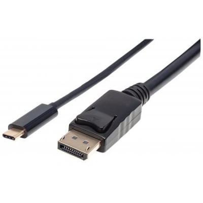 Cable Adaptador Manhattan 152464 - USB-C 3.1 a DisplayPort - 2M - Negro - 152464