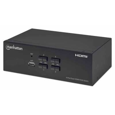 Switch KVM Manhattan 153539 - 4 Puertos HDMI - 4K - 30Hz - 153539